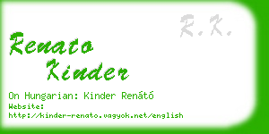 renato kinder business card